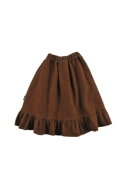 Glide Skirt - Choco/ Polka Dot
