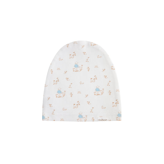 Forest Print Footie/Hat - Blue
