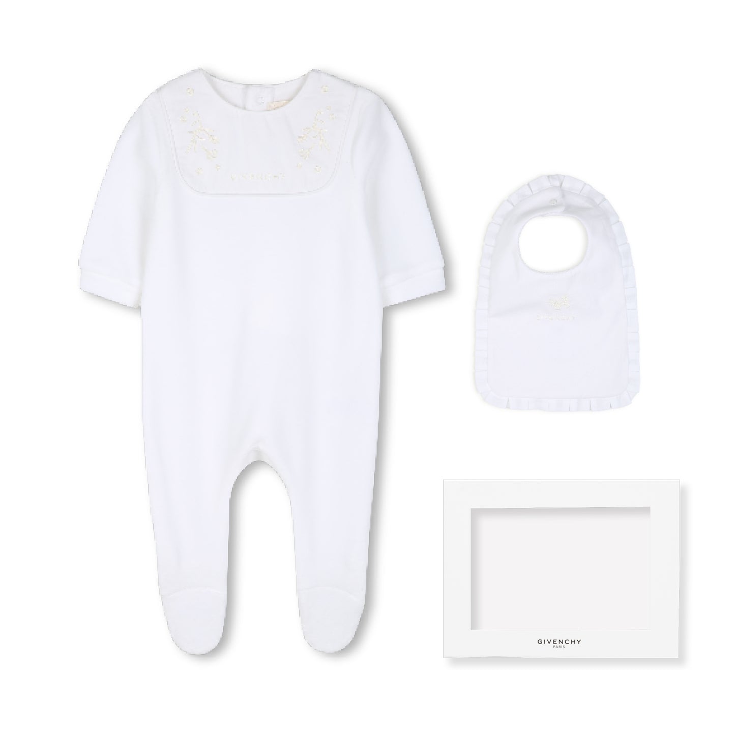 Pajamas With Bib - White
