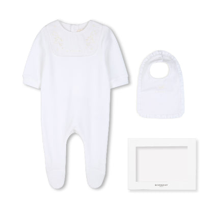 Pajamas With Bib - White