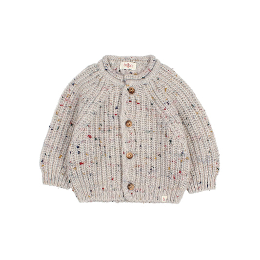 Baby Botonato Cardigan - Pearl Grey
