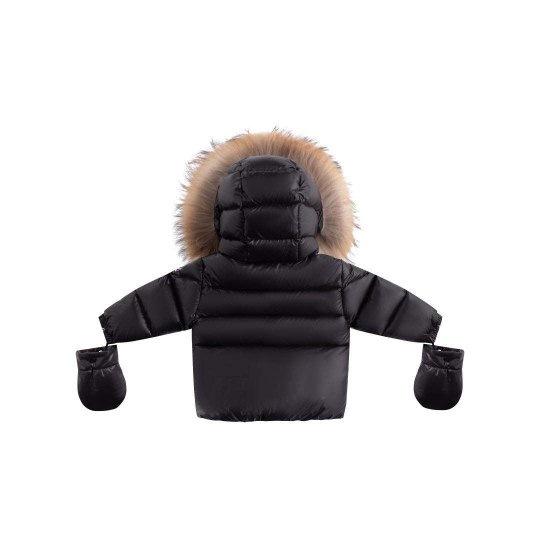 Fur Jacket — Black/Corduroy/Blue