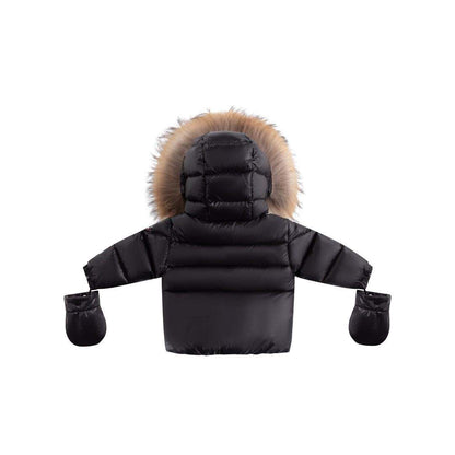Fur Jacket — Black/Corduroy/Blue