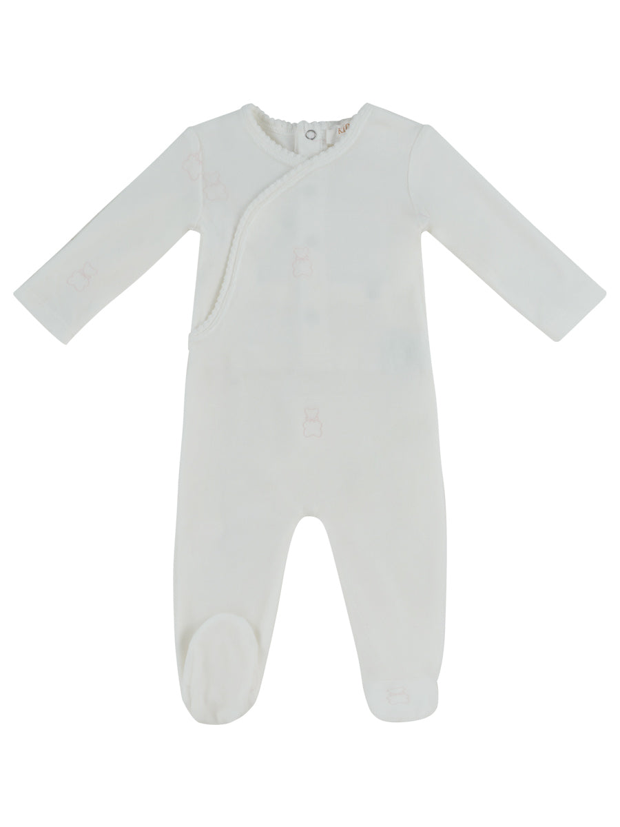 Petit Ours Pattern Footie - Pink