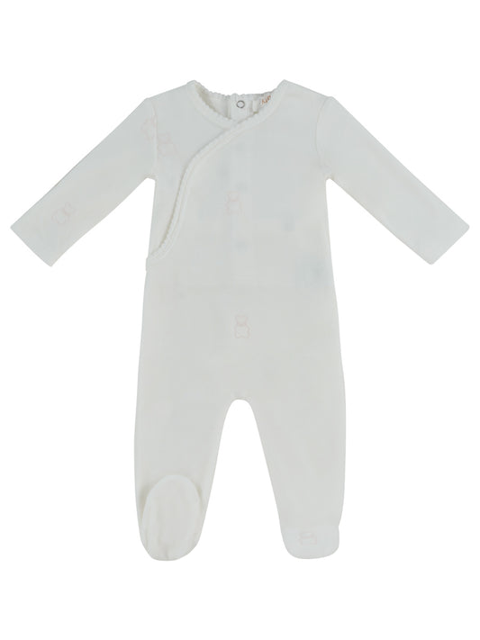 Petit Ours Pattern Footie - Pink