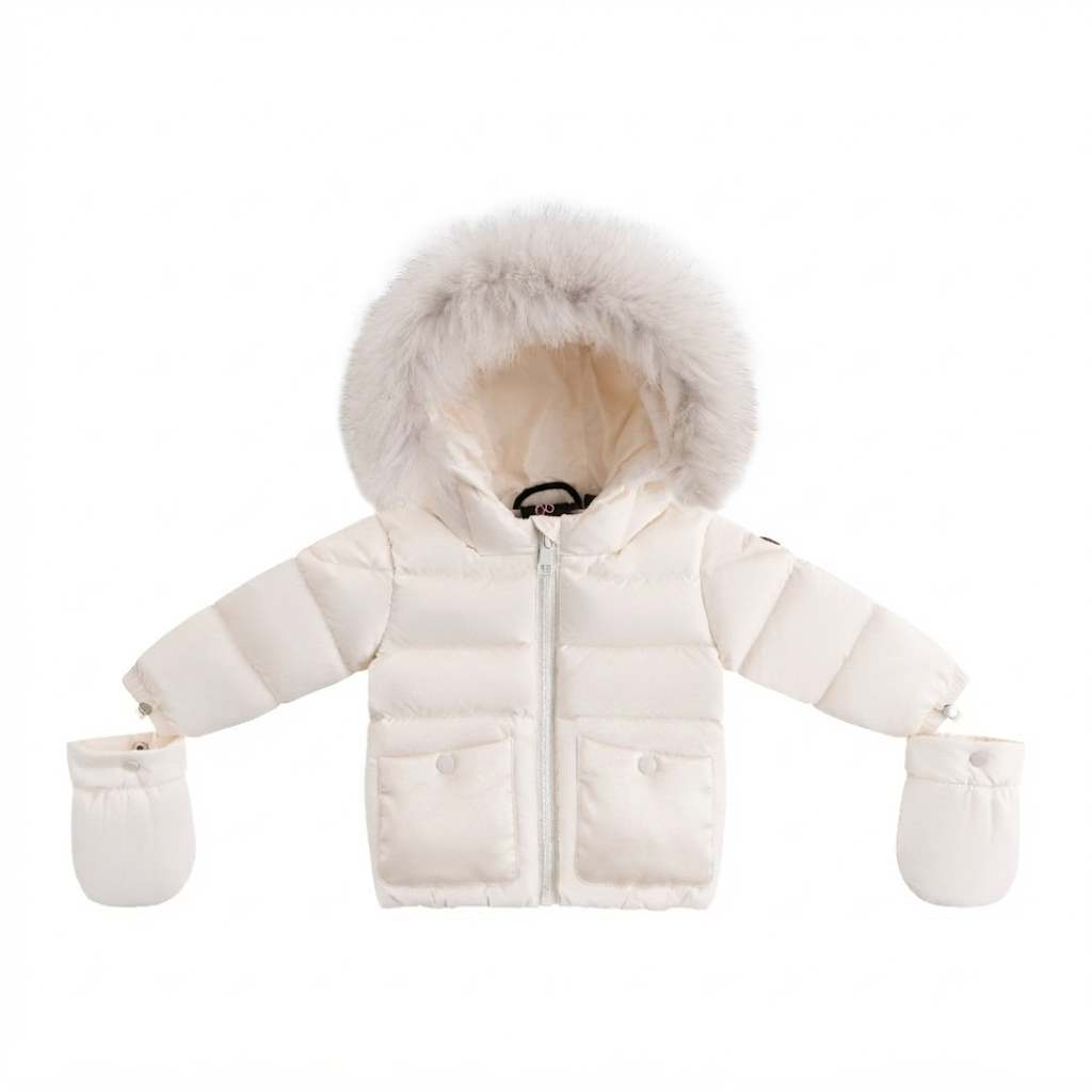 Fur Jacket — Off White/Corduroy