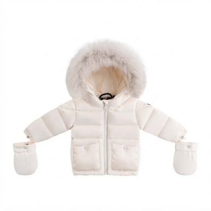 Fur Jacket — Off White/Corduroy