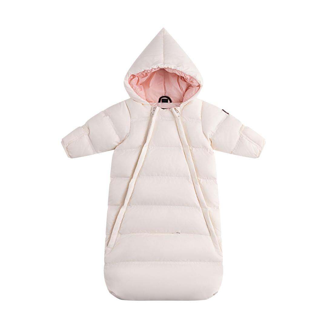 Baby Snowsuit — Off White/Pink