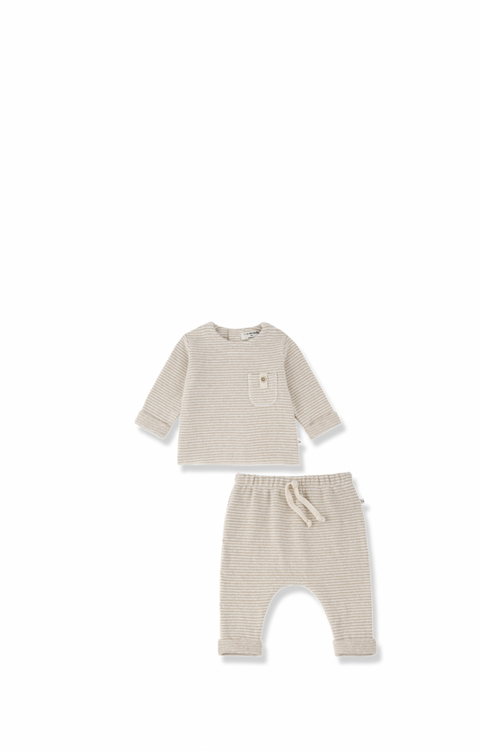 Belfort Tshirt And Pants Set - Beige