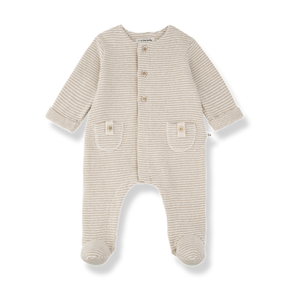 Metz Jumpsuit With Feet And Hat - Beige
