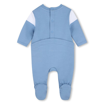 Boys Colorblock Footie W. Faux Pockets J53603 - Blue