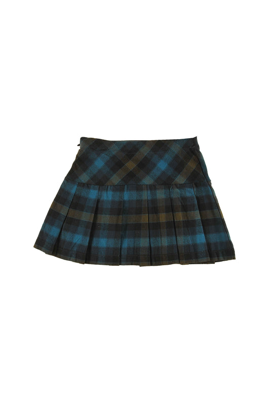 Goggles Yoke And Pleats Skirt - Check