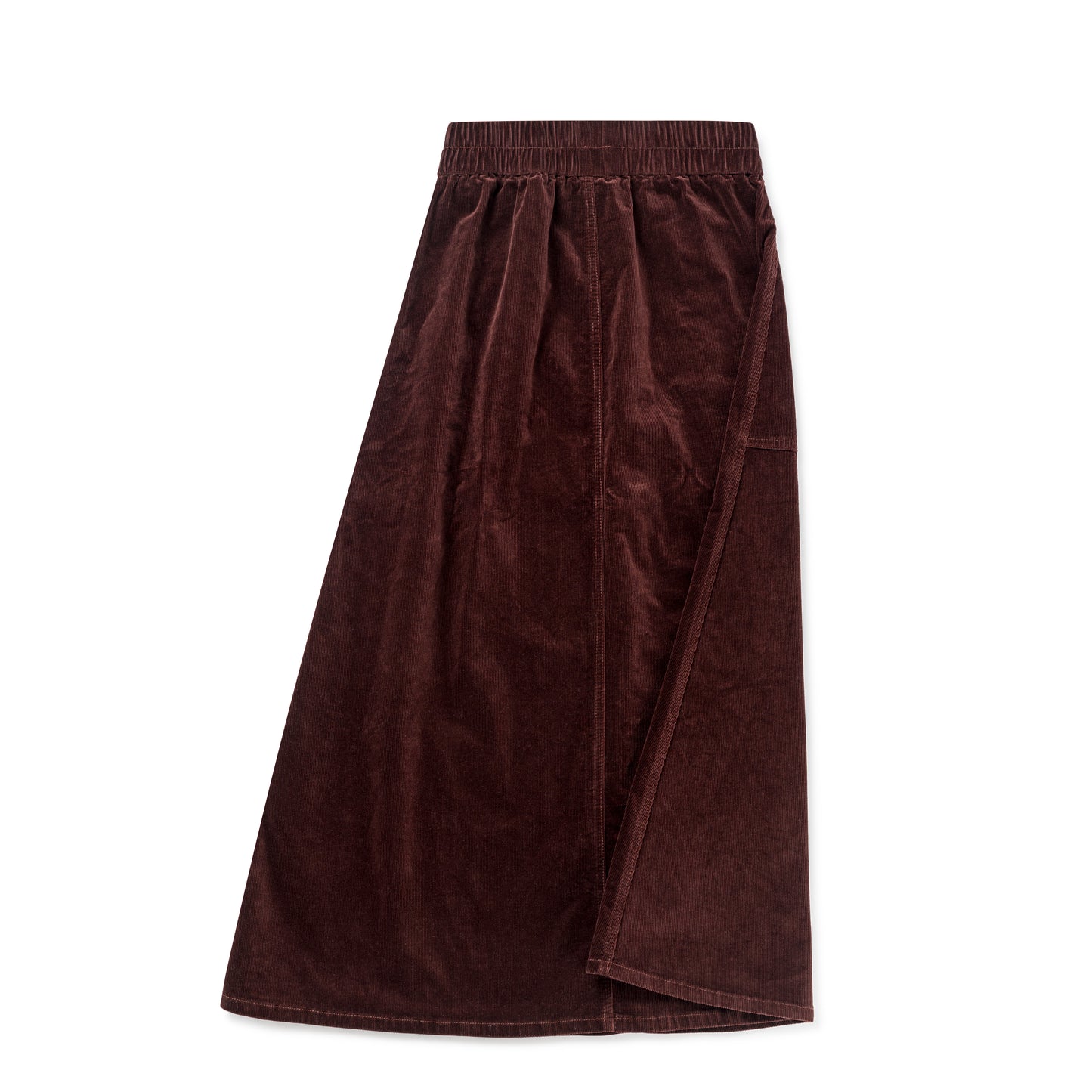 Teen Midi Pocket Skirt — Brick Corduroy