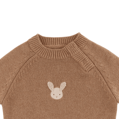 Sibbe Merino Wool Sweater Fluffy Bunny - Hazelnut