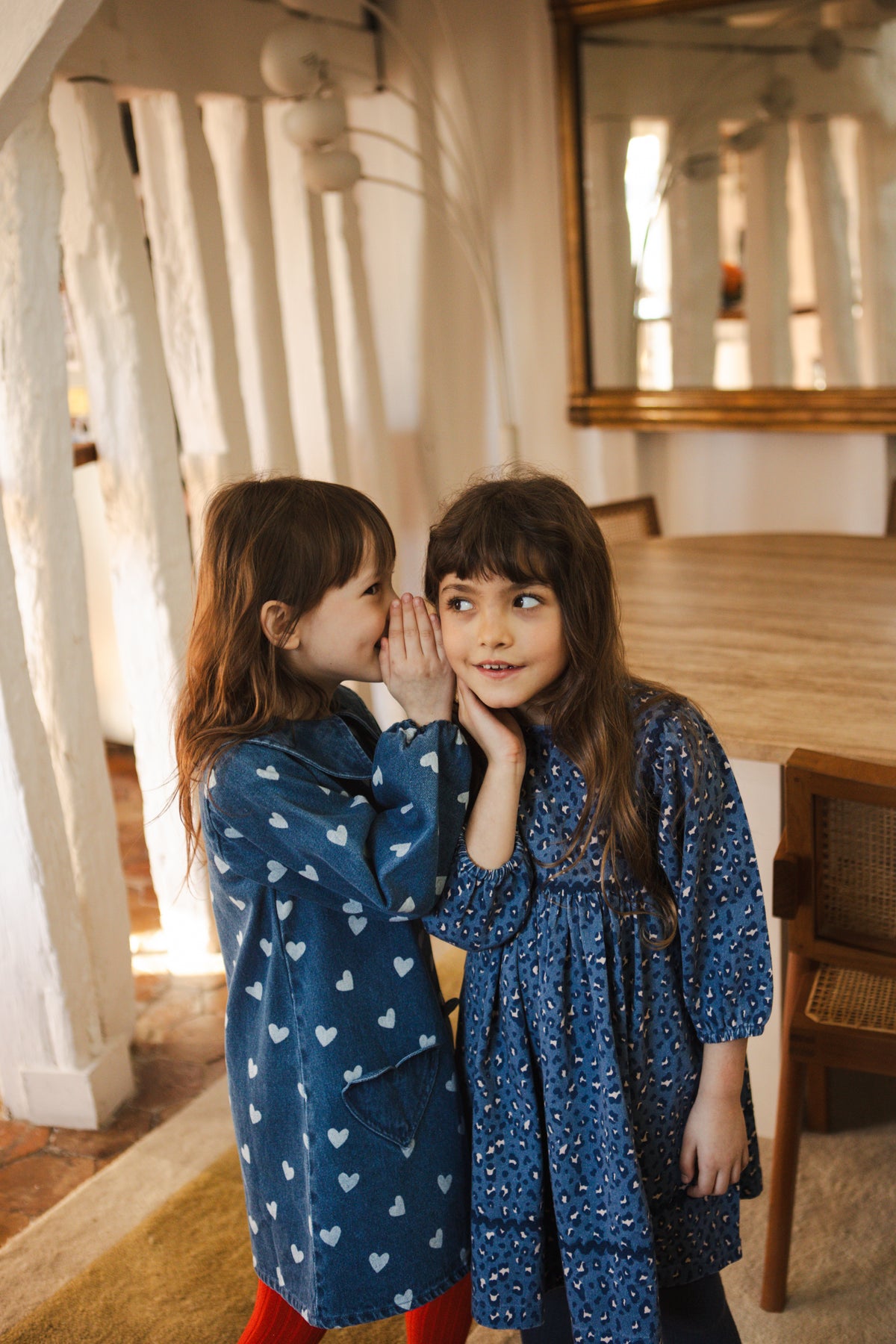 Odile Denim Heart Dress - Blue