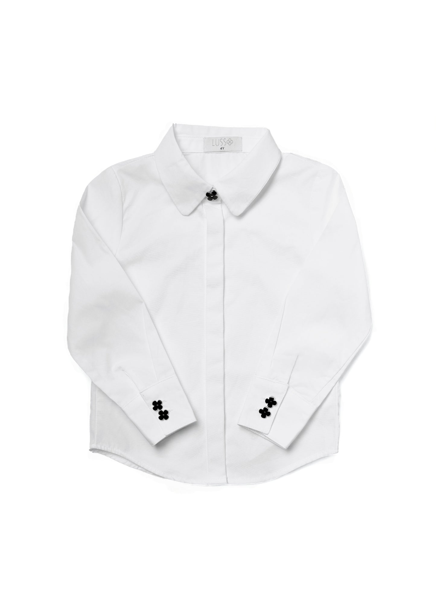 Branded Button Shirt - White