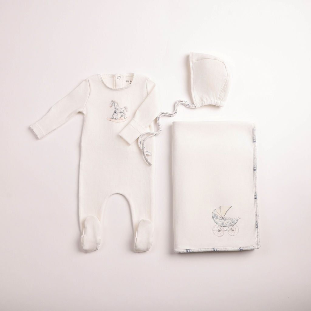 Rocking Horse 3pc Set - Chalk White Boys