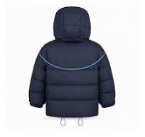 Winter Puffer Coat Drawstring piped detail - Navy