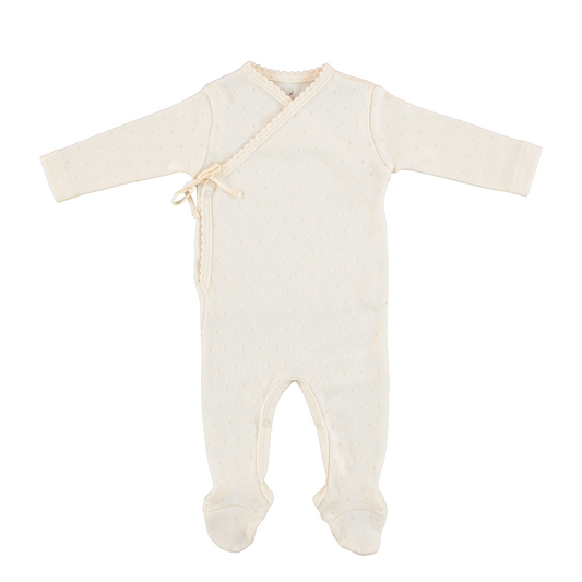Bebe Wrap Overall With Bonnet - Natural