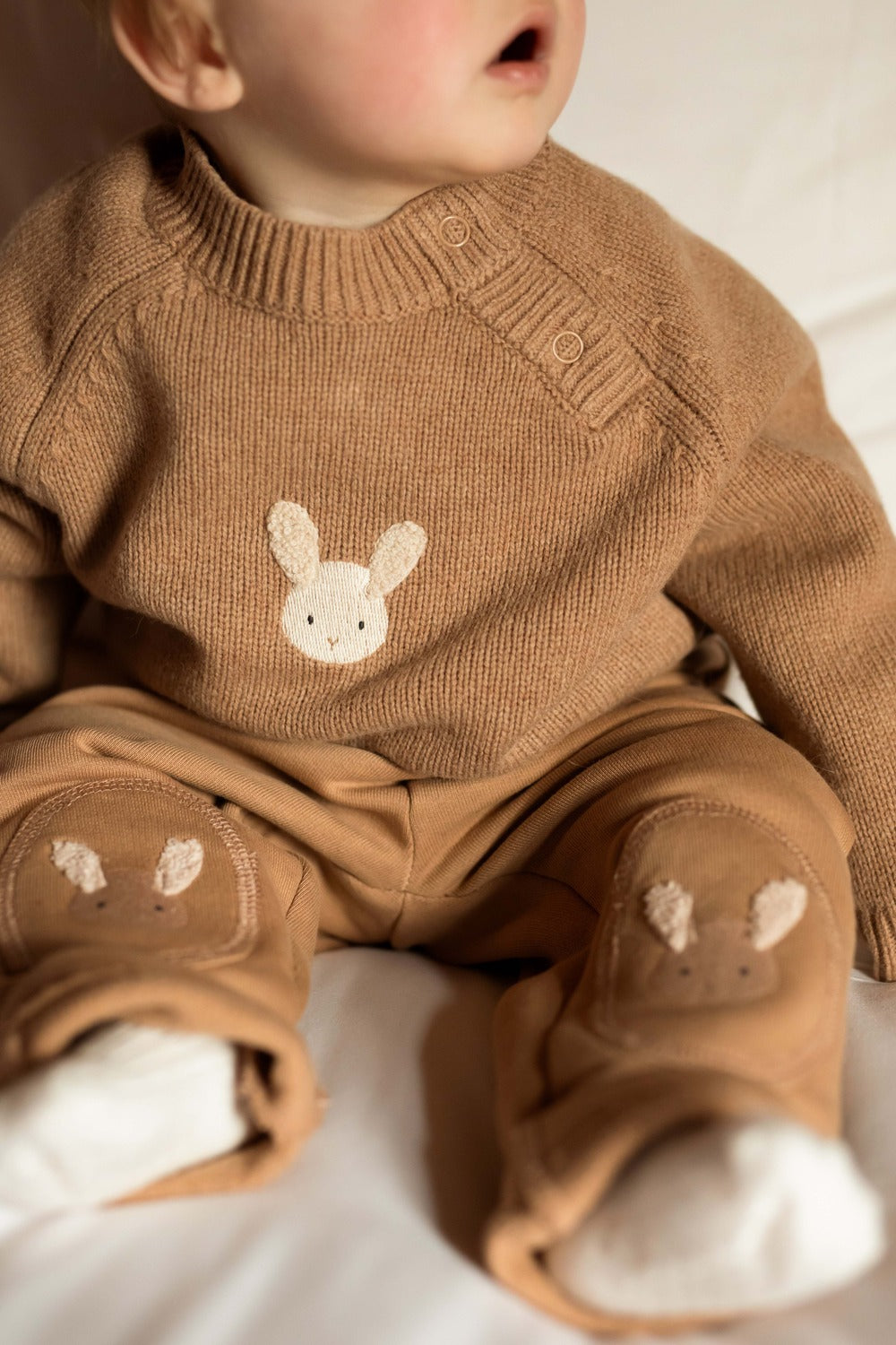 Sibbe Merino Wool Sweater Fluffy Bunny - Hazelnut
