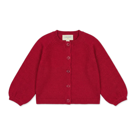 Gulsah Knitted Cardigan - Red