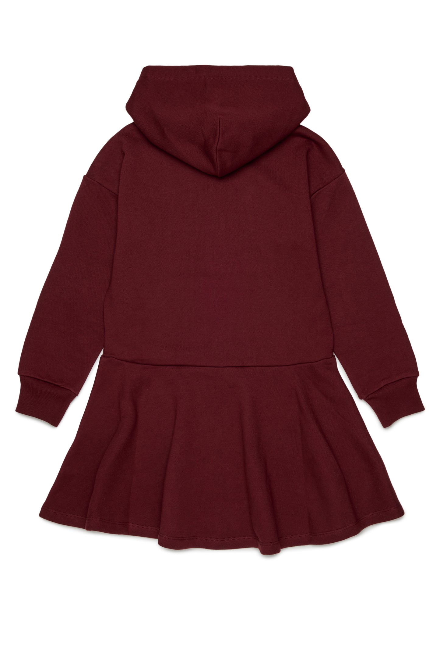 Hooded Half Zip sweater Dress - Maroon