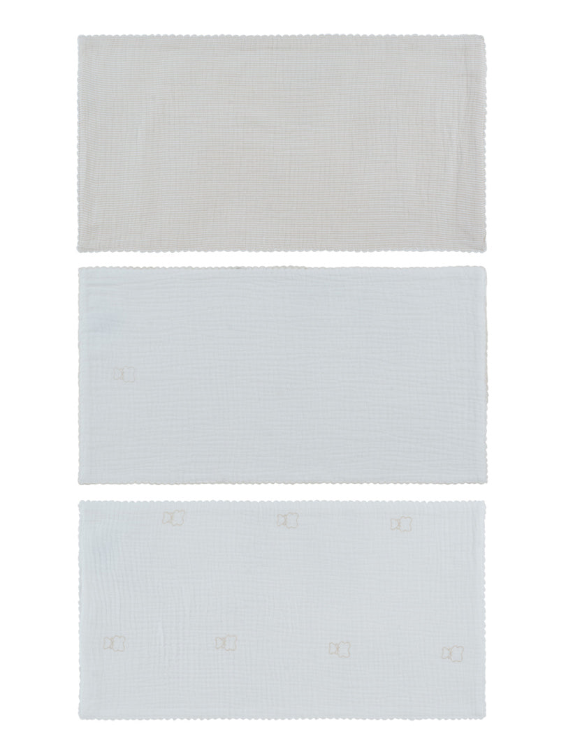 Burp Cloth Set of 3 - Stone