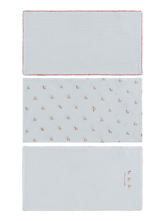 Burp Cloth Set Of 3 - Red