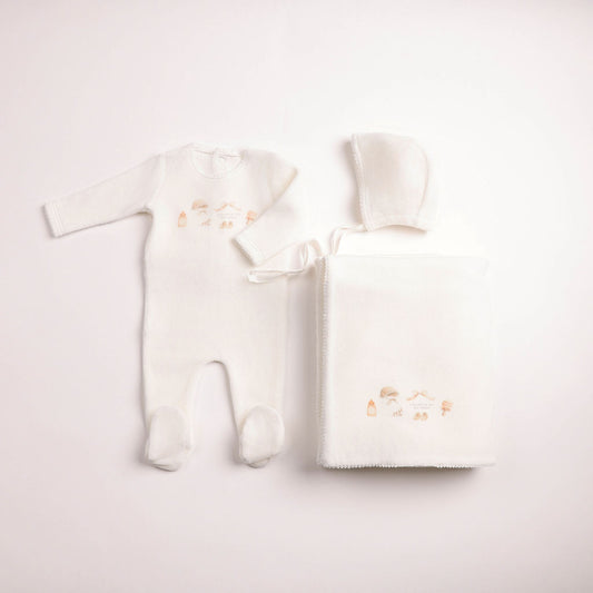All Things Baby Velour 3Pc Set - Chalk White Girls