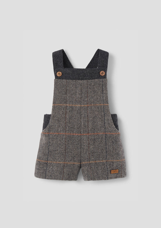 Fleck Contrasting Dungarees 9.3 - Grey