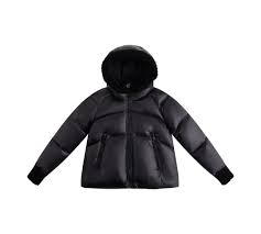 Knit Hood Puffer — Black