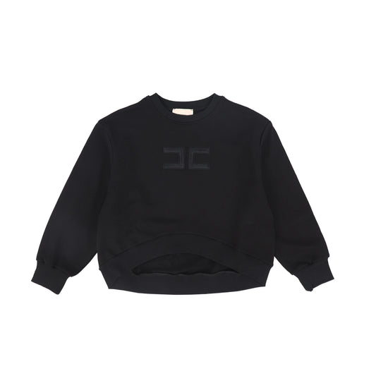 Caston Necklace Embroidered Sweatshirt (EFFE184) - Black