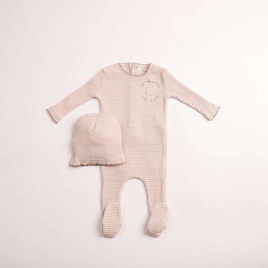 To The Moon Footie And Beanie - Ballerina Pink