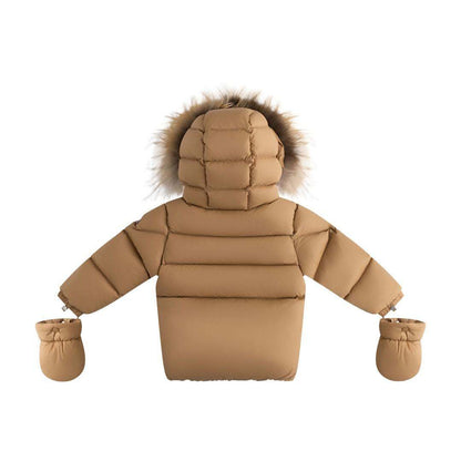 Fur Jacket — Cappuccino/Corduroy/Beige