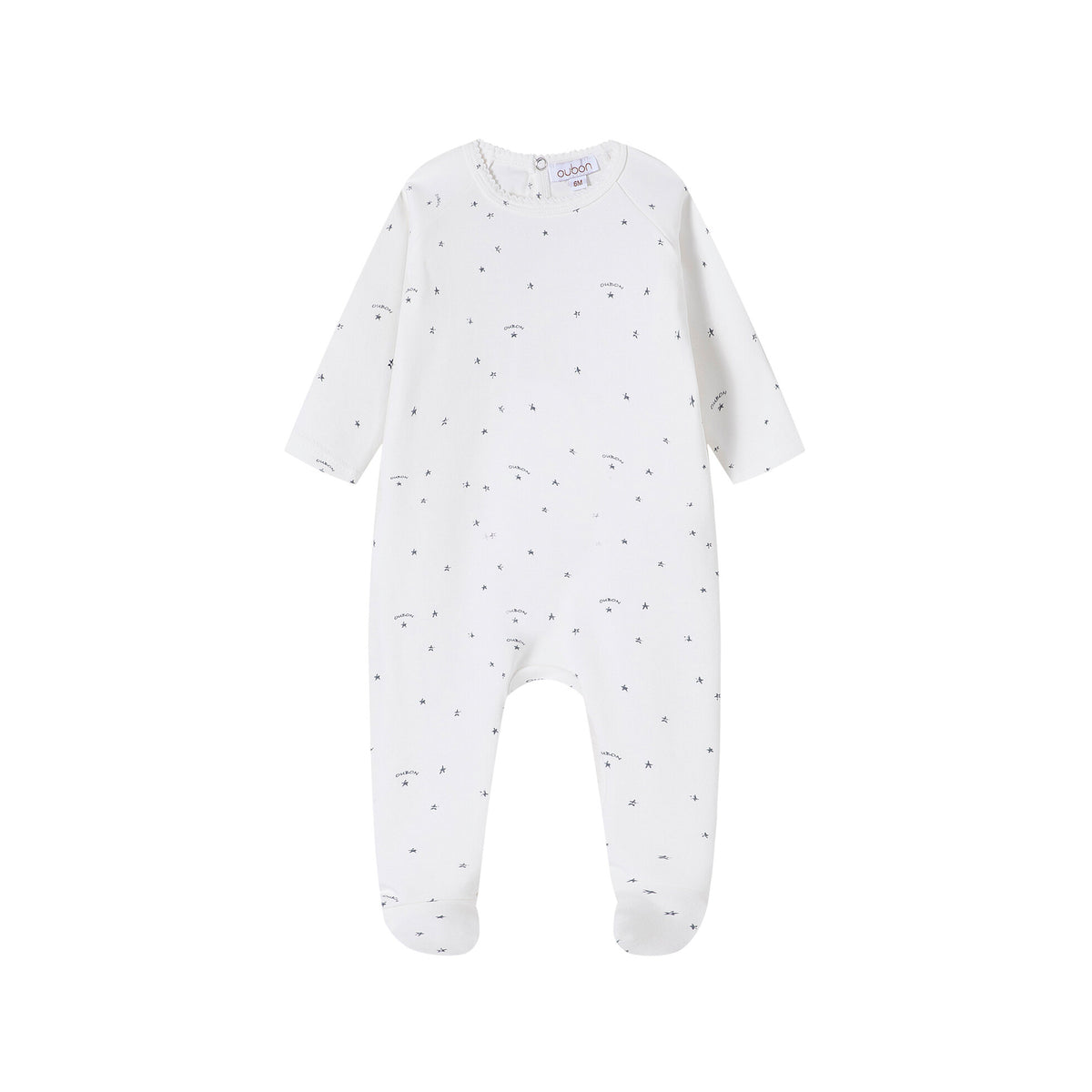 Logo And Star Print Footie/Hat - Blue