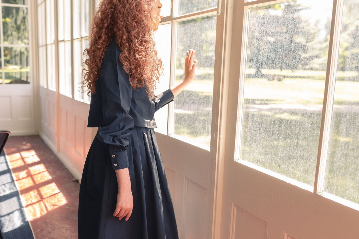 Teens Pleated Circle Taffeta Skirt - Black