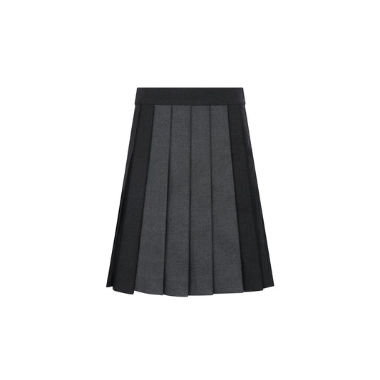 Two-tone Pleated Skirt - Grey