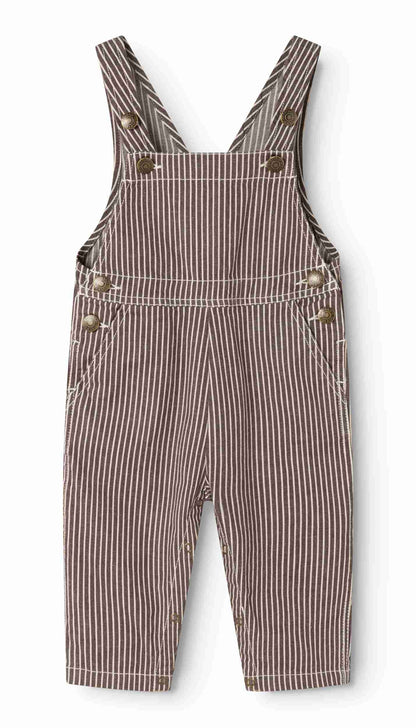 Ruben Dungarees - Dark Brown Stripe