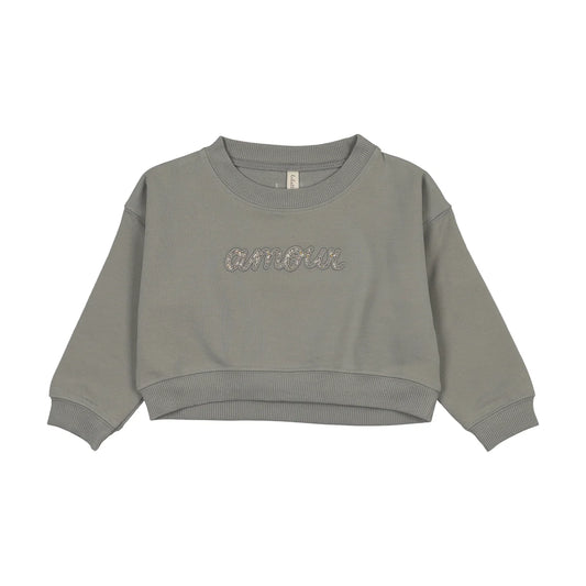 Cropped Baby Sweatshirt - Blue