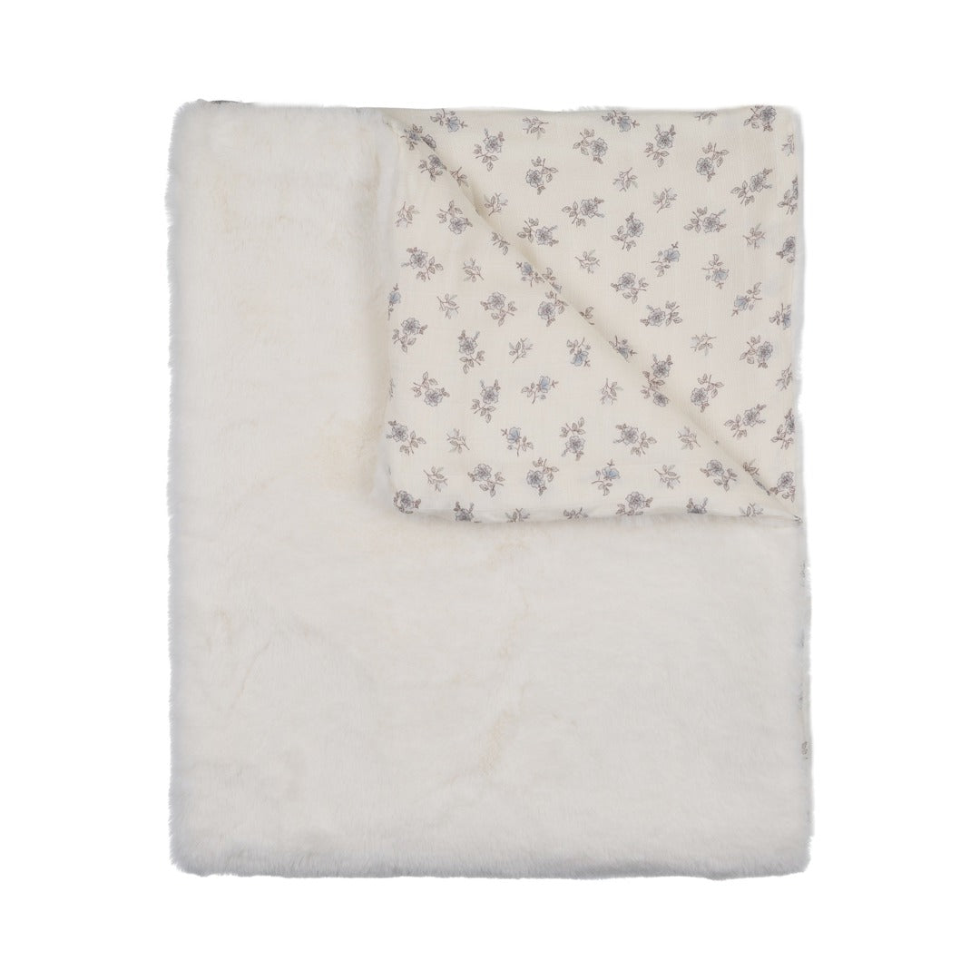 Blossom Lux Fur Blanket - Powder