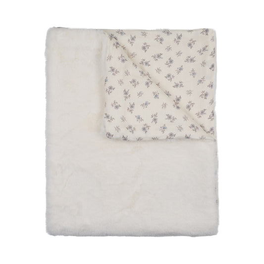 Blossom Lux Fur Blanket - Powder