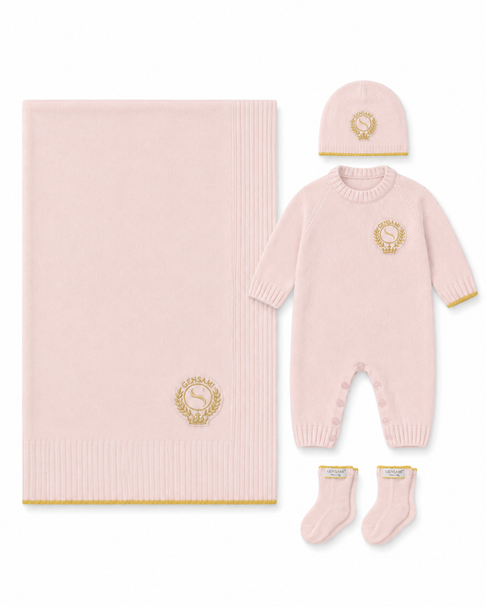 Royal wreath 4pc Set - Cameo Pink