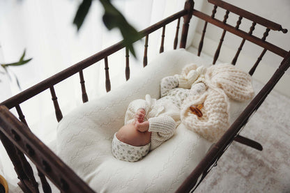 Garden Cluster Print Layette Set - Cream/Blue