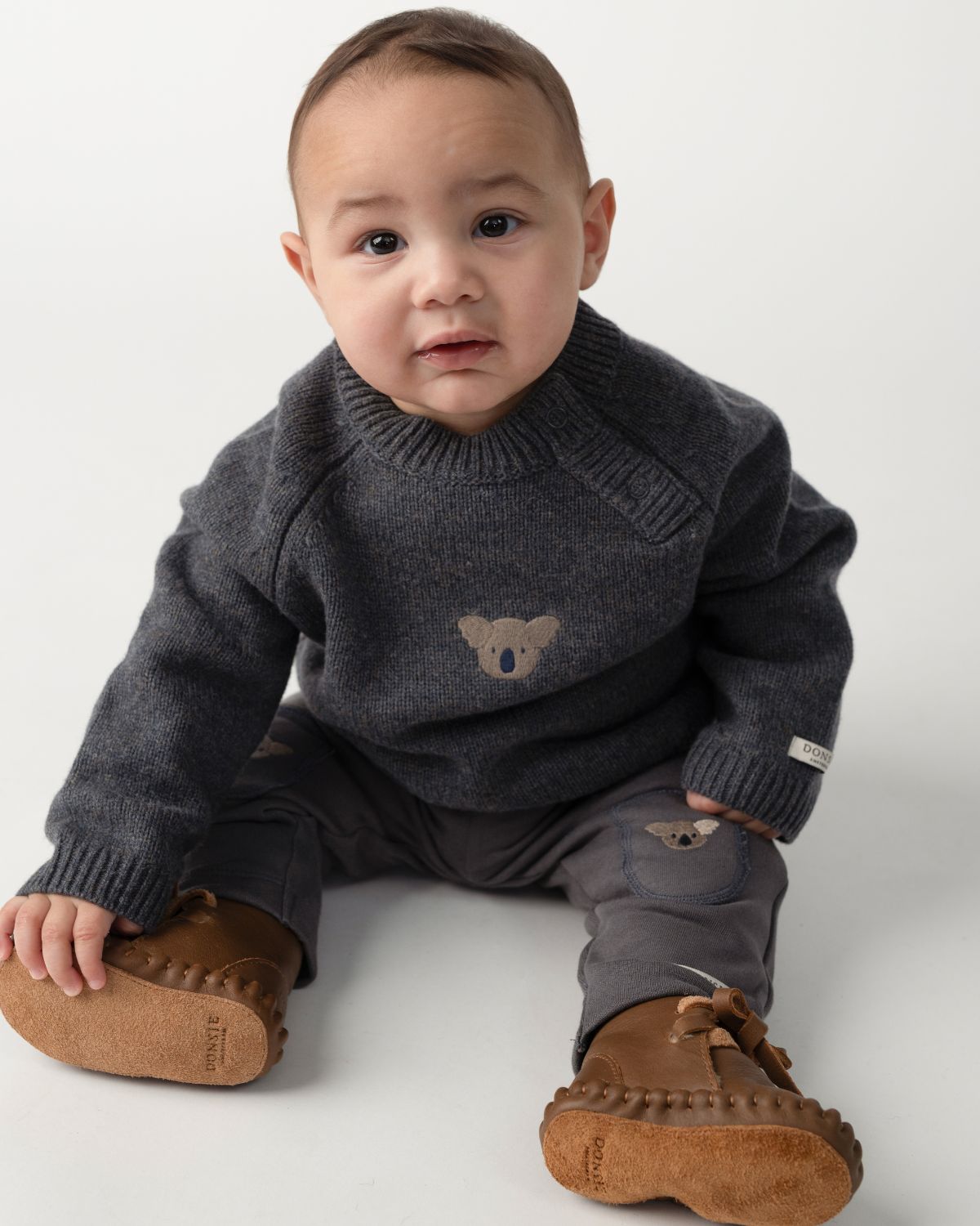 Sibbe Merino Wool Sweater Koala - Grey Melange