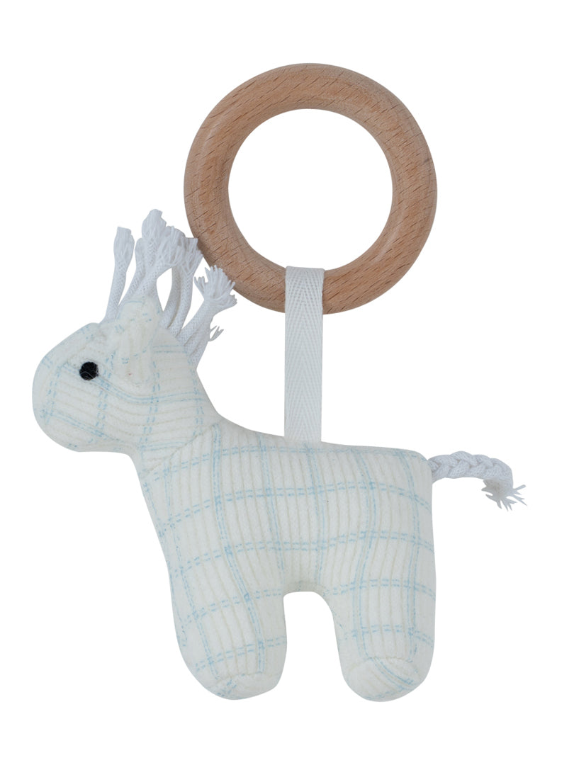 Whinny Plaid Toy Ring - Blue