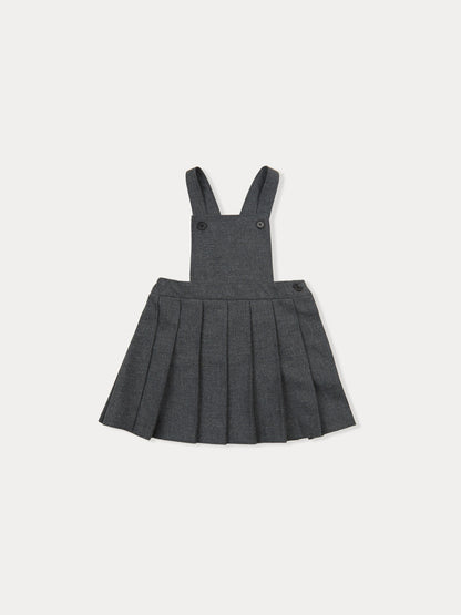 Taffeta Frill Dress - Black