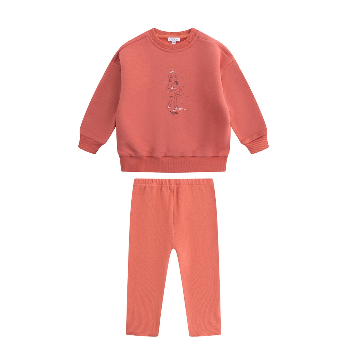 Snow Sweat Set - Coral