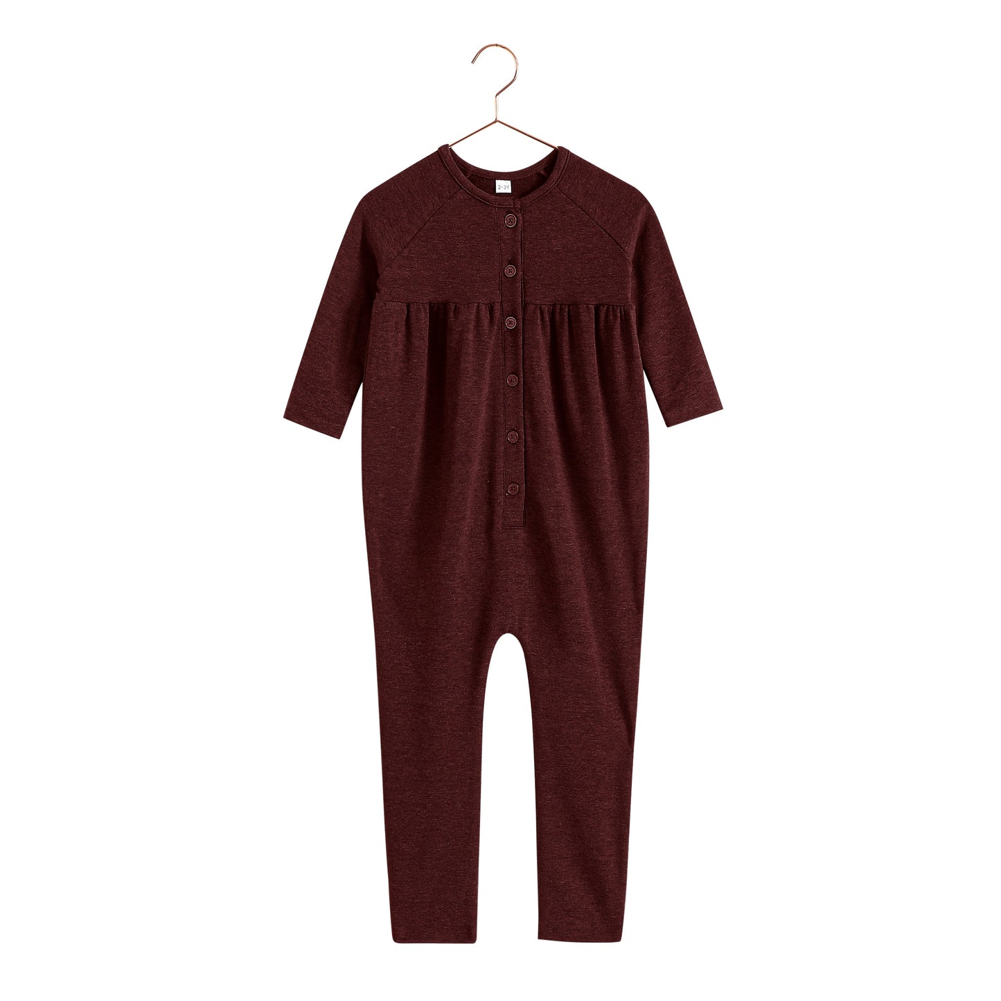 Isla Soft Sweater Baby Romper - Burgundy