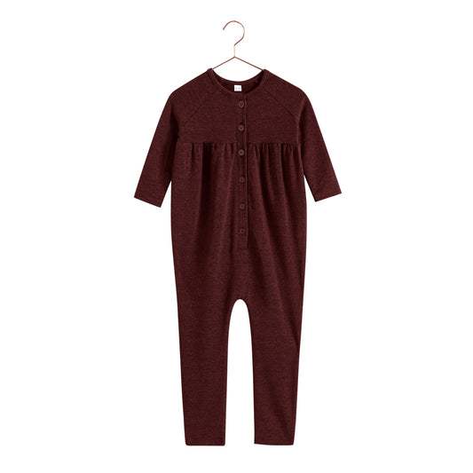 Isla Soft Sweater Baby Romper - Burgundy