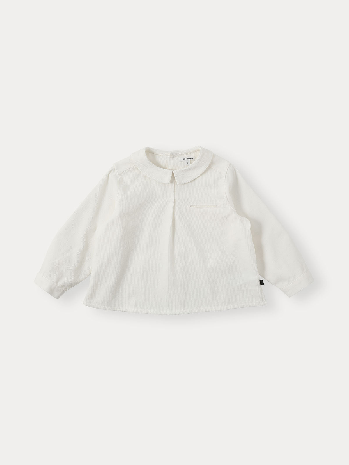 Corduroy Warm Slit Shirt - Ivory